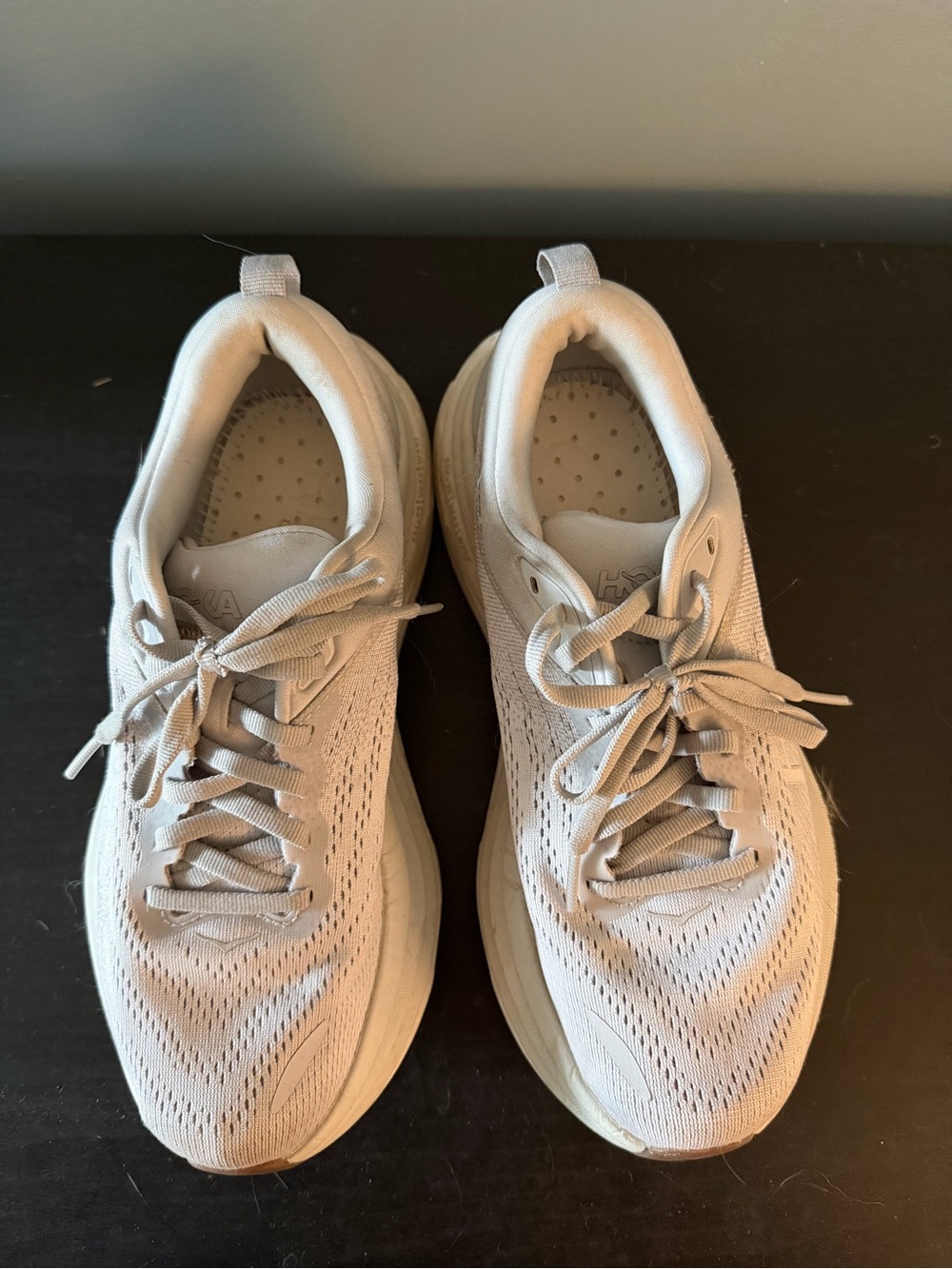 Hoka OneOne Bondi 8 in Lunar Rock Nimbus Cloud *ORIGINAL INSOLES NOT INCLUDED* - Picture 7 of 9